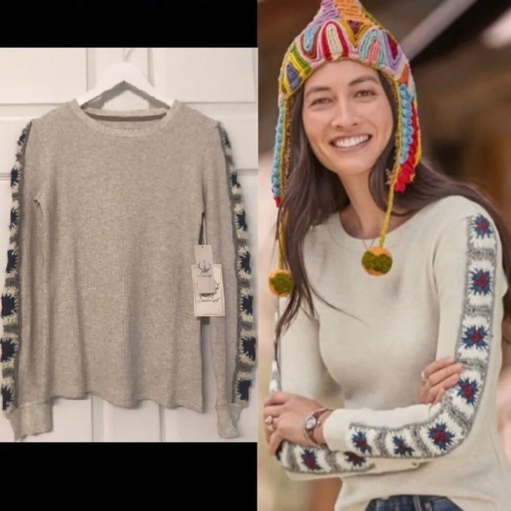 Boundless North Nikki Crochet Patched Thermal